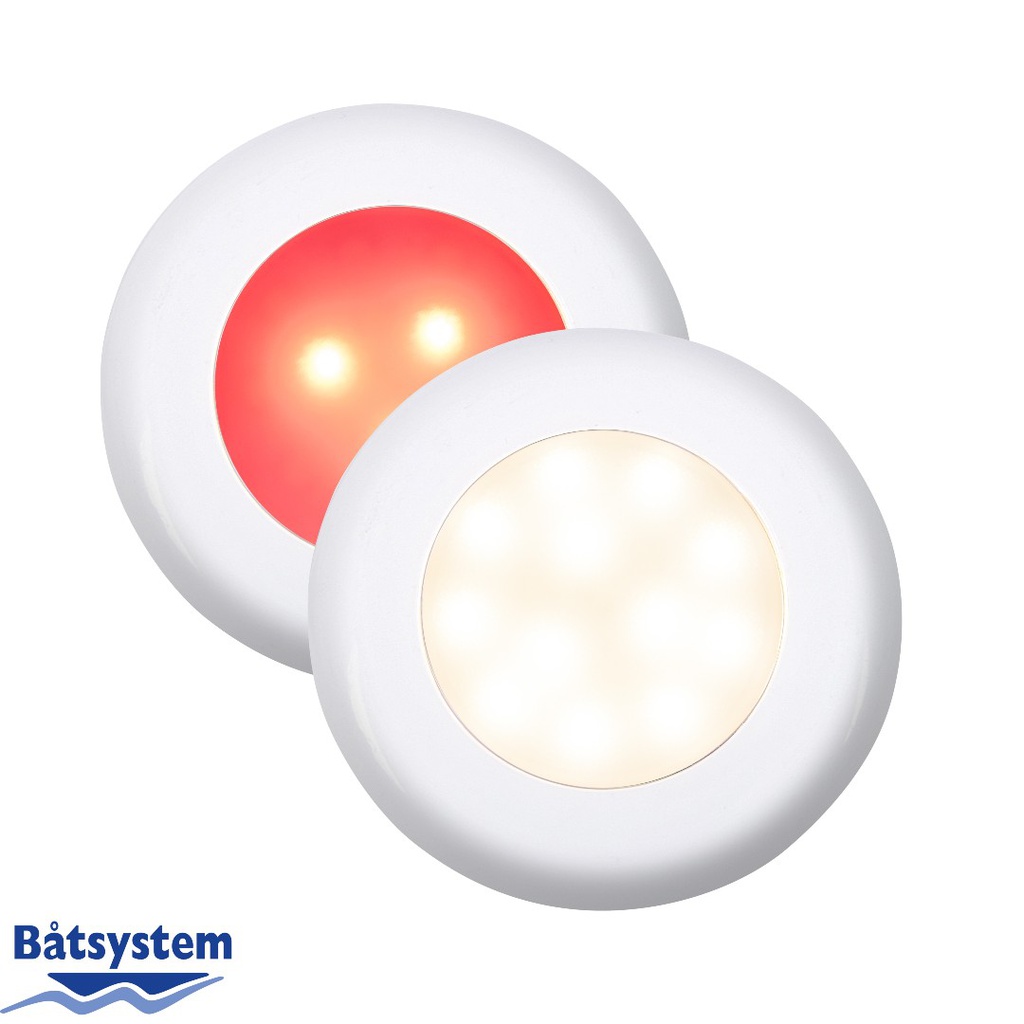 Båtsystems LED valaisin Nova pu/va väriä vaihtava  valkoinen kehys (kopio)