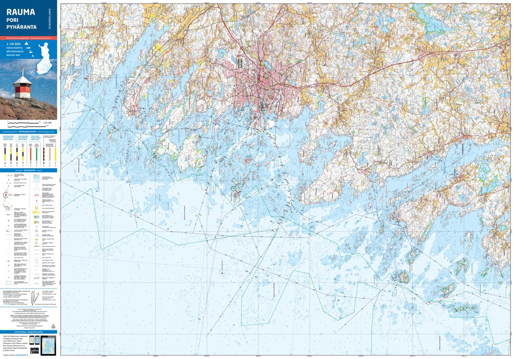 Rauma Pori Pyhäranta, veneilykartta 1:50 000