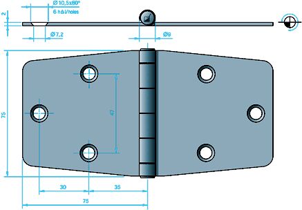 Luukkusarana  RST 150 x 75mm