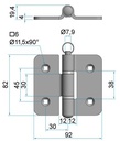 Sarana 92X82 4MM kiillotettu