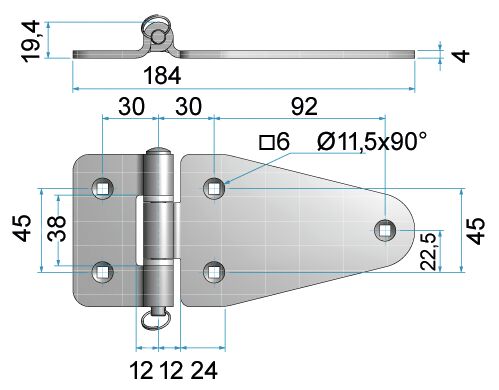 Sarana 80X44/135 3MM