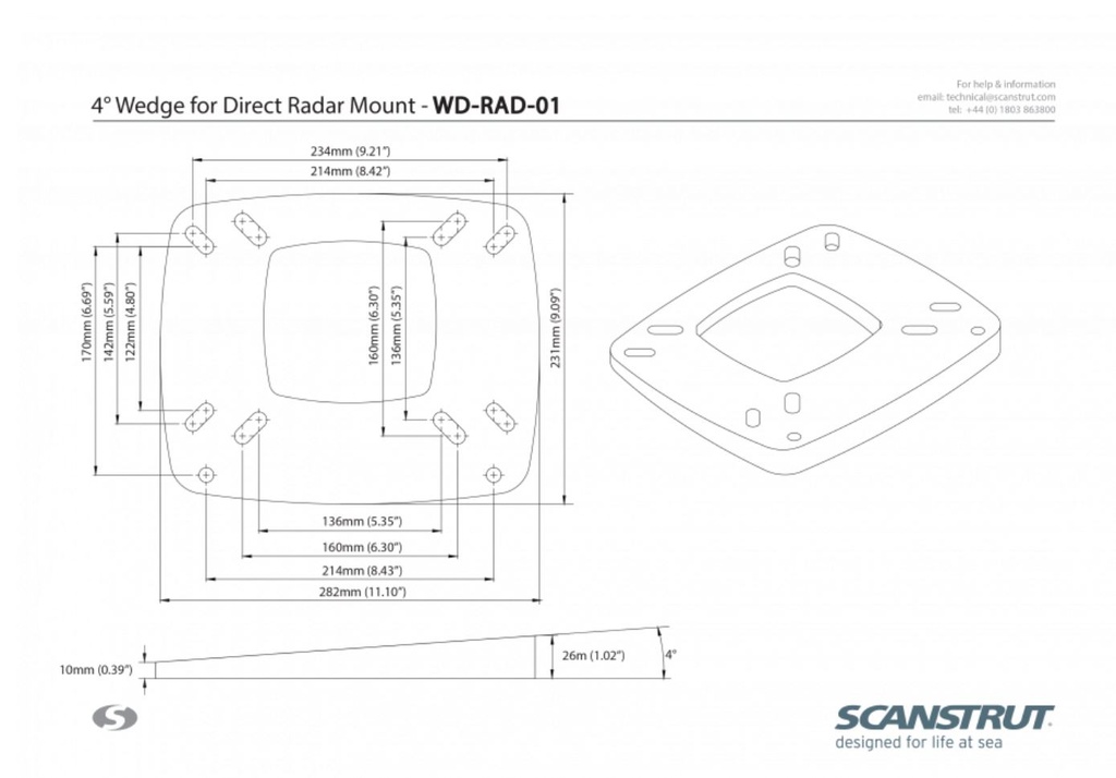 Scanstrut WD-RAD-01tutkakiila