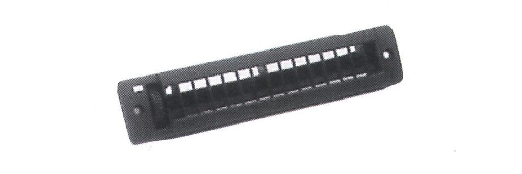 Venttiiliritilä musta, muovinen 200x40mm