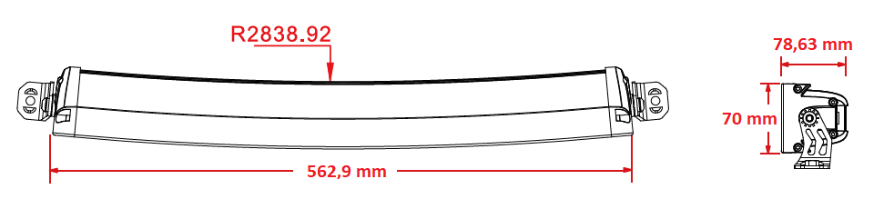 Hanma LED lisävalopaneeli lämmitettävä 21,5", ref 45, 145W (kopio)