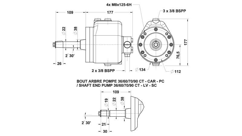 L&S Hydrauliohjauspumppu 70 CT takaiskuventtiilillä - SC 