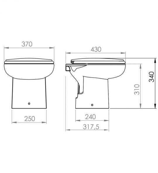 Sanimarin 31 plus sähkökäyttöinen WC 12V