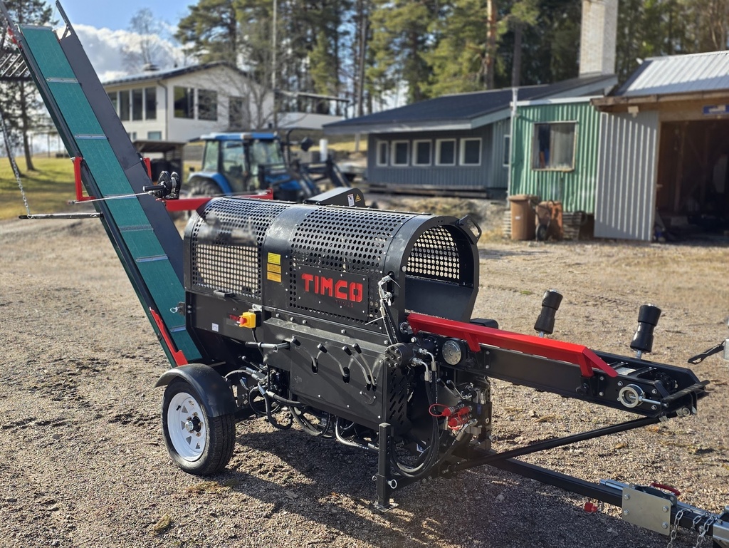 Timco 12 TA Pilkekone, klapikone hihnakuljettimella.