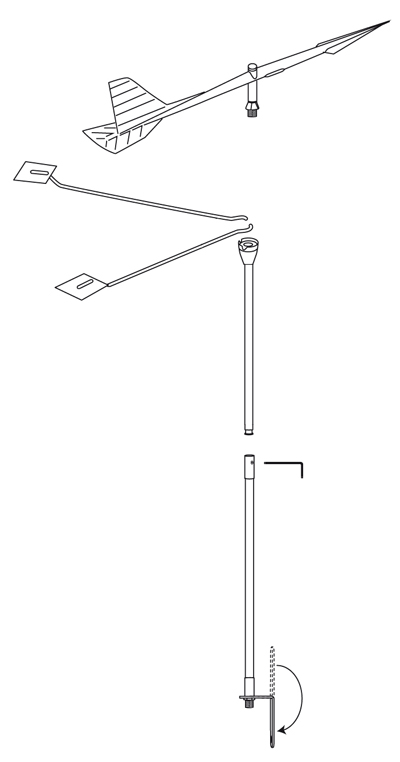 Scout KM-4, 1m VHF mastoantenni, WINDEX kiinnikkeellä
