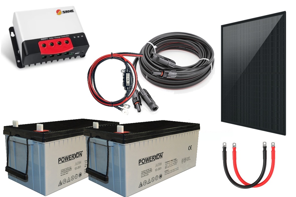 Aurinkovoimala Mökki 455W - 50A lataussäätimellä