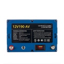 [12190AVREUA] Rebelcell Li-Ion akku, 12V190A (2300 Wh). Paino n. 12.5kg. Jännite/varausnäyttö