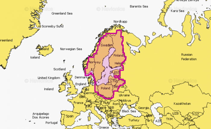 Garmin navionics+ merikartta BlueChart  EU644L Baltic Sea