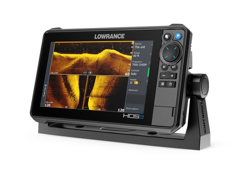 Lowrance HDS PRO 9" IPS kosketusnäyttö, Dual Chirp, DS 700/1225kHz, SS 455/1075kHz. Ilman anturia