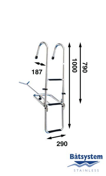 Båtsystem keulatikas 3 askelmaa 100 CM