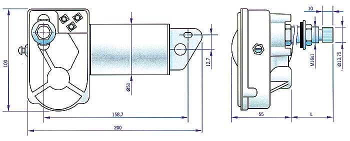 Tuulilasin pyyhkijän moottori 24V