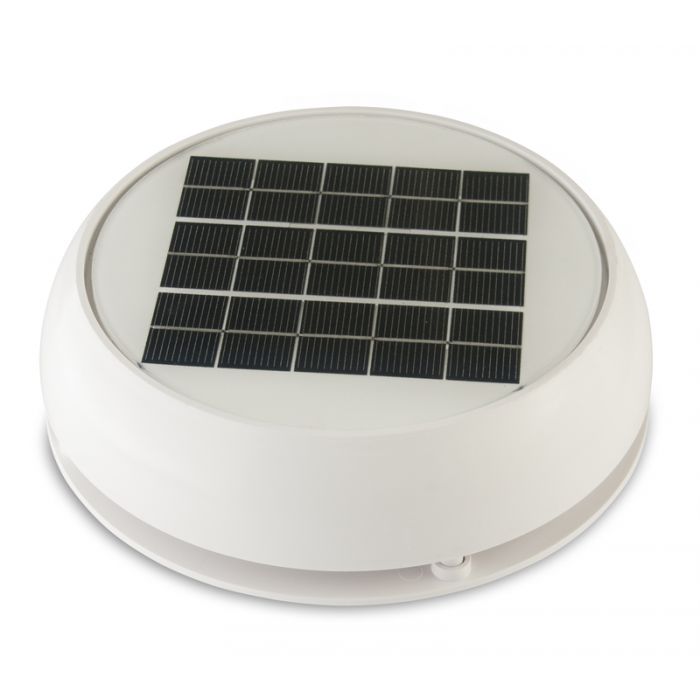 Marinco aurinkokennotuuletin 3" Day/Night Solar Vent - valkoinen