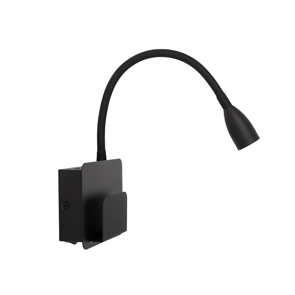 Seinävalaisin Design USB musta12 V