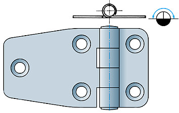 Sarana "NAUTICAT" 81550B  18,5 + 47,5 = 66 mm, leveys 38,5 mm