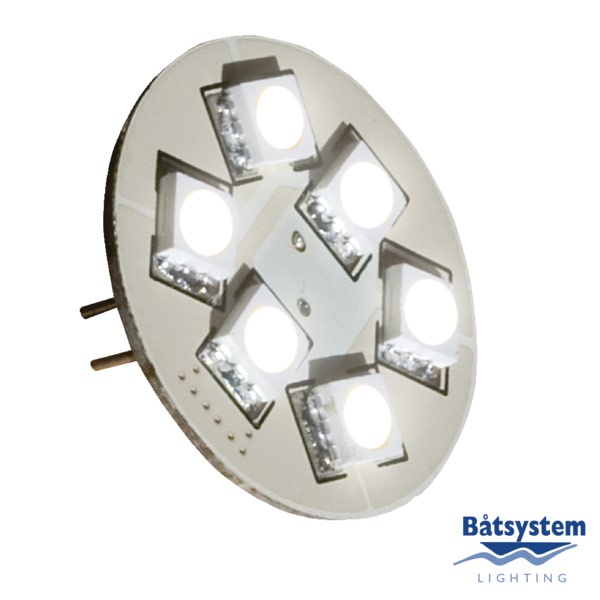 LED-polttimo G4-kannalla, 6 SMD, 3200K, 8-30V, 94G4B6