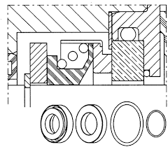 Johnson Pump mekaaninen tiiviste 09-46686-06 CAR/CER/NIT FIP40