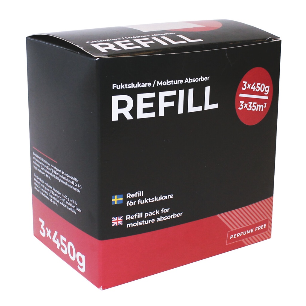 Everbasic Refill täyttöpakkaus kosteudenpoistajalle 3x450G