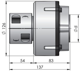 Vetus Joustokytkin Combiflex 13, Ø 25 mm:n akselille