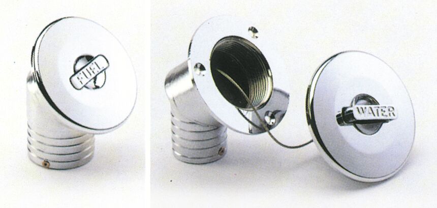 Kansiruuvike "Diesel" 38mm 45 astetta, kromattua messinkiä