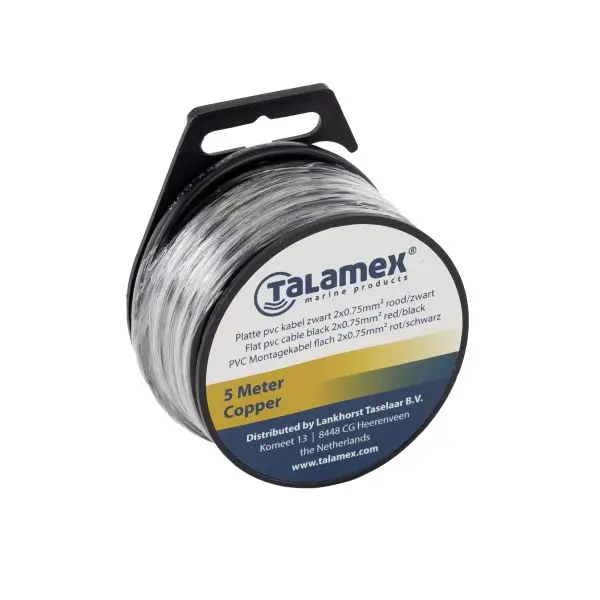 Automarine, tinattu marine kaapeli 1,5mm2 10m kela, musta
