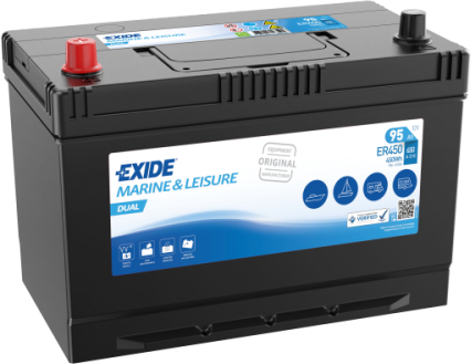 Exide Dual ER450 95 Ah / 650 A akku Marine & Leisure akku