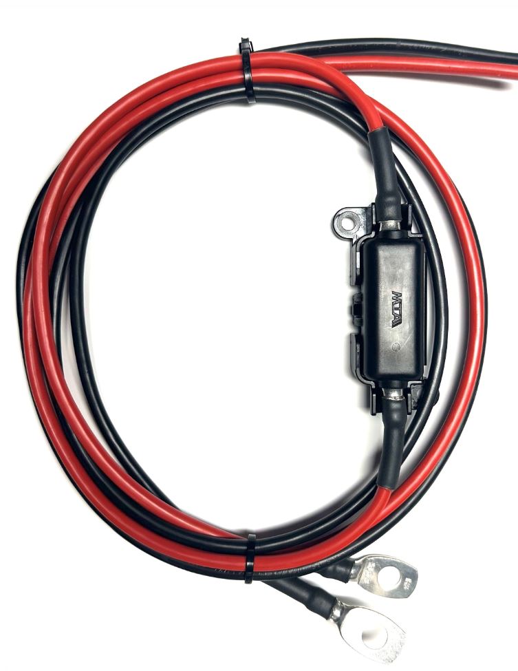 Akkukaapeli 2x10mm², 1,3m + sulake 60A