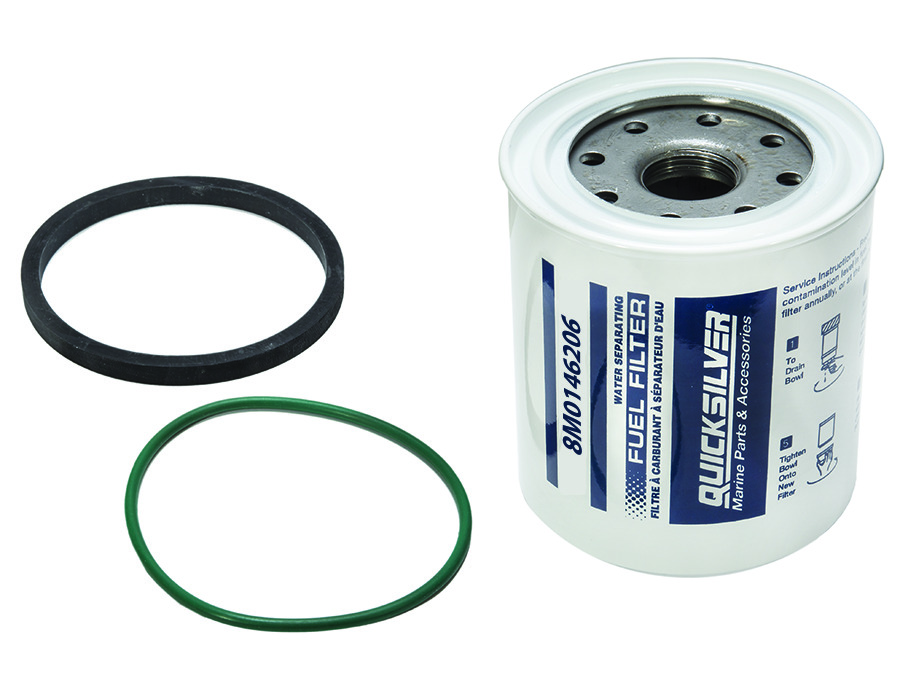 Quicksilver 8M0146206 vedenerotin polttoainesuodatin fits Racor 10 micron