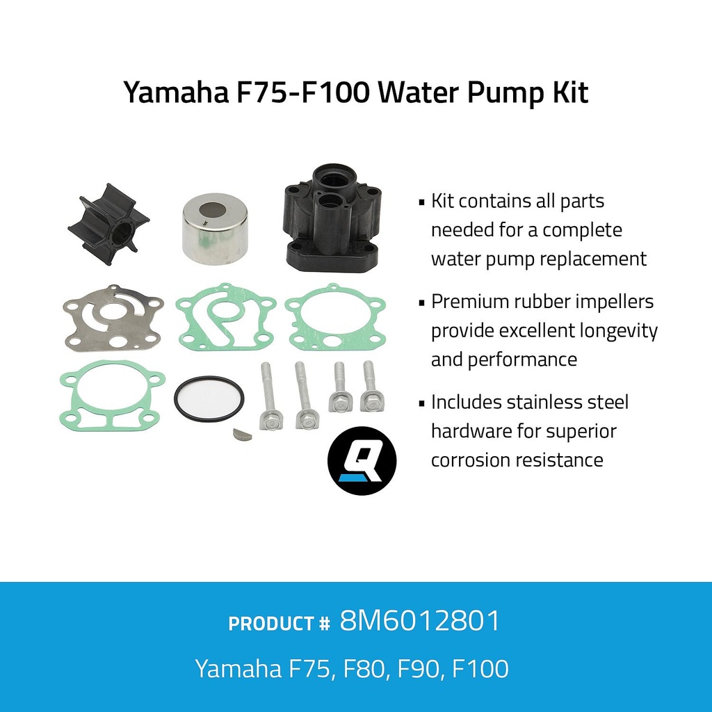 Quicksilver  8M6012801 Water pump huoltosarja,  Yamaha F75-F100