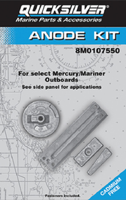 Quicksilver 8M0107550 alumiini anodi kitti,  Mercury Verado and OptiMax
