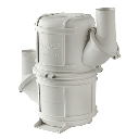 [NLP60WHD] VETUS vesilukko HD valkoinen NLP60 Ø 60 mm (2 3/8), pyörivä liitäntä sisään/ulos