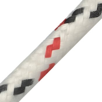 Robline Neptun 500 Orion 10mm polyesteri -falli- tai skuuttiköysi (valko-puna-harmaa)