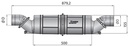 [NLPH60] VETUS vesilukko/äänenvaimennin-yhdistelmä NLPH liitäntä 60 mm