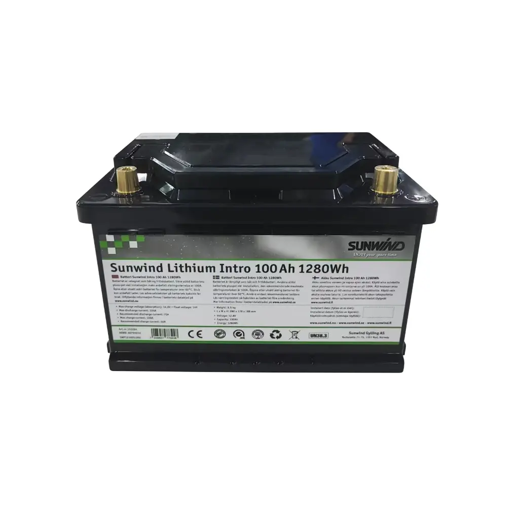 Sunwind Gylling LiFePo Litium akku Intro 12/100 Ah