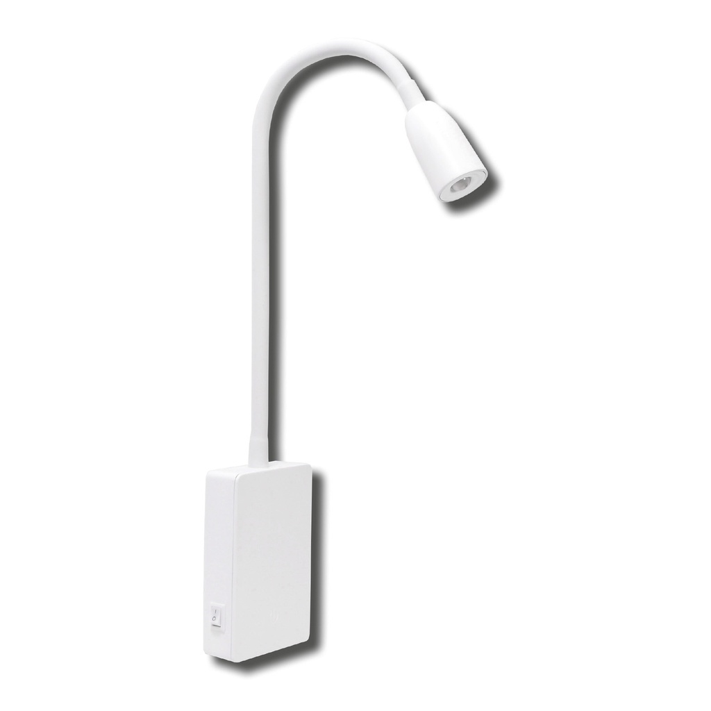 LED lukuvalo 2.1W akulla USB-C himmennettävä