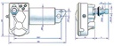 [9514041112] Tuulilasinpyyhkijän moottori 12V  Roca, säädettävä  45°, 60°, 80° ja 110°