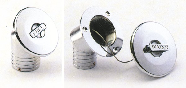 Kansiruuvike "WASTE" 38mm 45 astetta Kromattu messinki