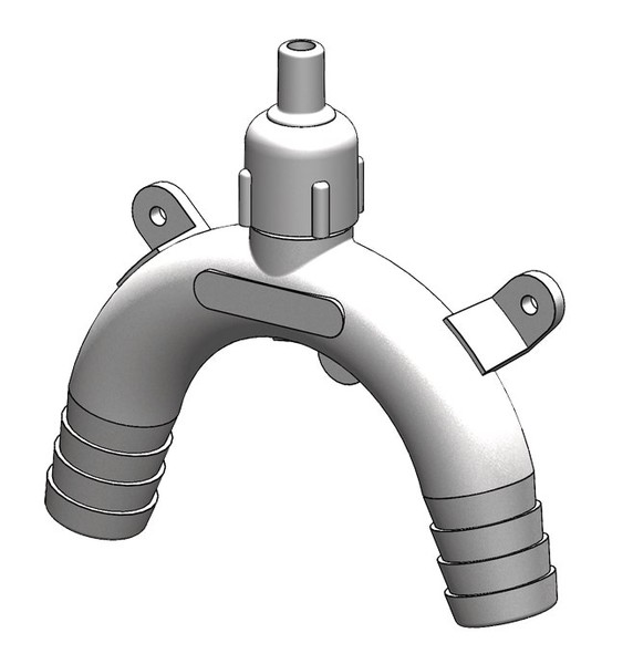 Trudesign laponestoventtiili 25 mm komposiitti valkoinen