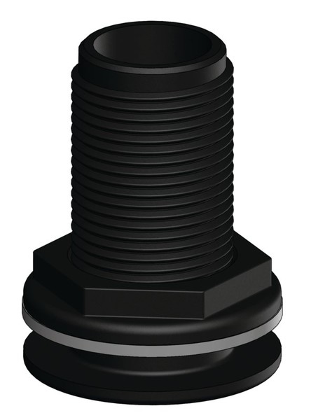 Trudesign läpivienti 1" komposiitti musta