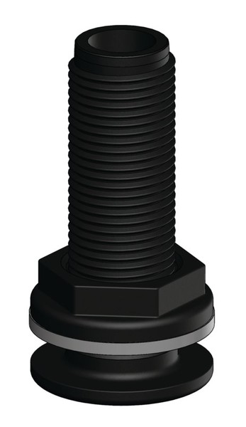 Trudesign läpivienti 1/2" komposiitti musta