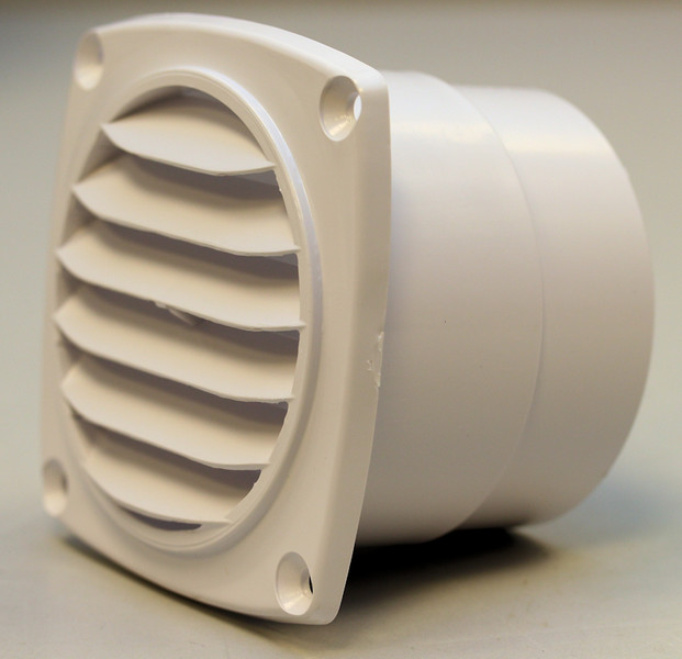 75mm valkoinen venttiiliritilä letkukara