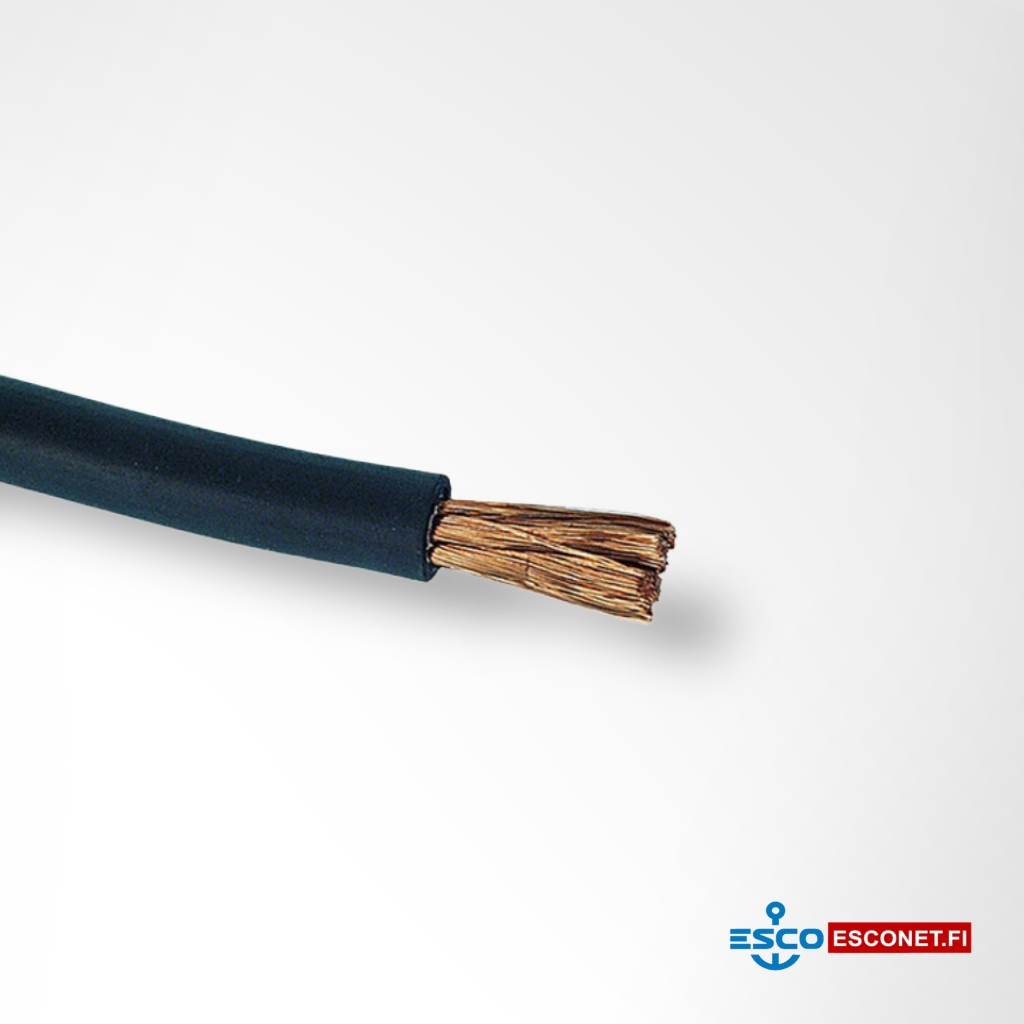 Asennuskaapeli monisäikeinen HI-FLEX 16mm2 musta