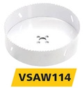 [VSAW114] VETUS Ø114 mm:n reikäsaha FTL-liitinsarjalle. Muovi-, lasikuitu-, alumiini- ja rst-tankeille