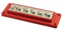[9514040022] Kytkentäkisko Skyllermarks punainen 6x50mm2 (M8)