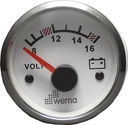 [21352202] WEMA Volttimittari 12V valkoinen 110634