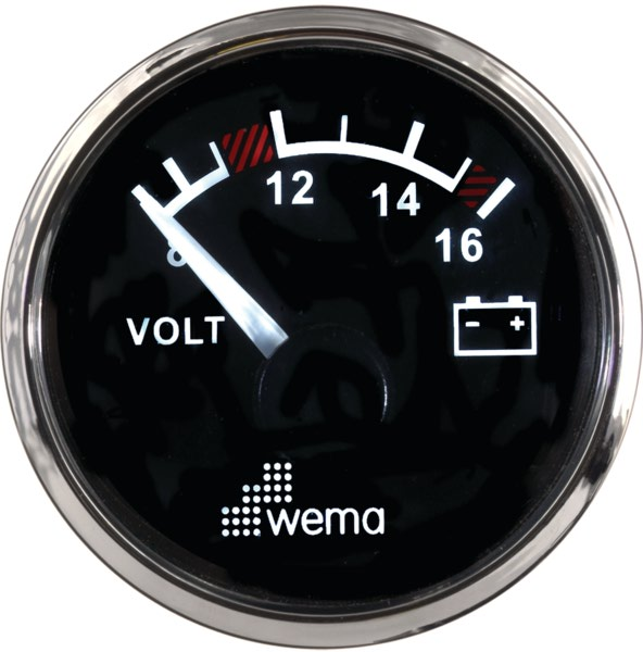 WEMA Volttimittari 12V musta 110630