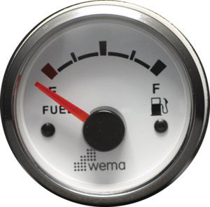 WEMA polttoainemittari valkoinen RST kehys