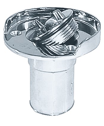 Kansiruuvike "FUEL" 38mm Kromattu messinki